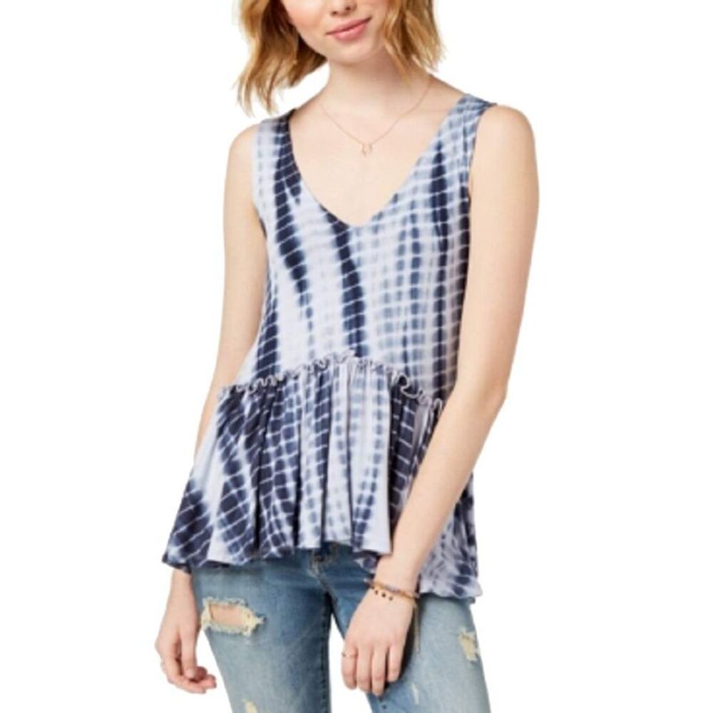 American Rag Juniors Printed Ruffle Tank Top - Picture 3 of 4